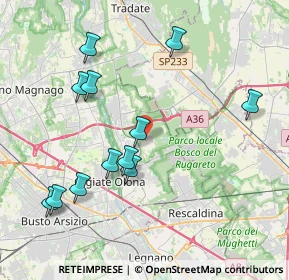 Mappa Via A.Manzoni, 21055 Gorla Minore VA, Italia (4.16167)