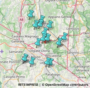 Mappa Via A.Manzoni, 21055 Gorla Minore VA, Italia (5.89294)