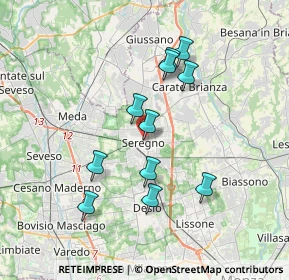 Mappa Via Cavalieri di, 20831 Seregno MB, Italia (3.22636)