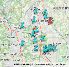 Mappa L.go S. Vittore, 20831 Seregno MB, Italia (3.74421)