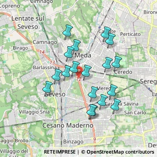 Mappa Via Vignazzola, 20821 Meda MB, Italia (1.69889)