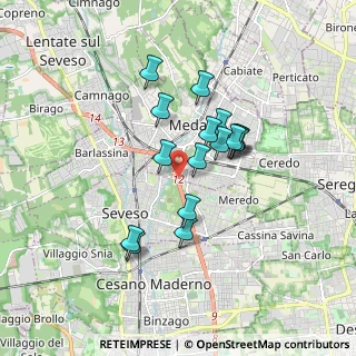 Mappa Via Vignazzola, 20821 Meda MB, Italia (1.39063)