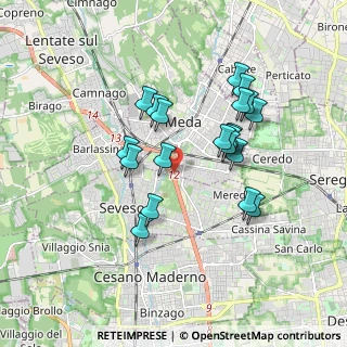 Mappa Via Vignazzola, 20821 Meda MB, Italia (1.592)