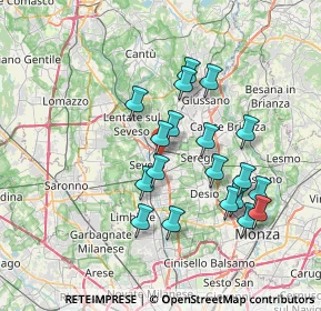 Mappa Via Vignazzola, 20821 Meda MB, Italia (6.66105)