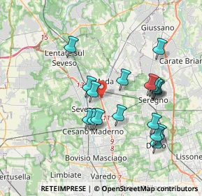 Mappa Via Vignazzola, 20821 Meda MB, Italia (3.56056)
