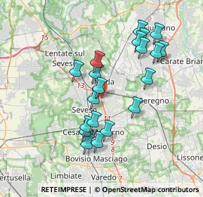 Mappa Via Vignazzola, 20821 Meda MB, Italia (3.4305)