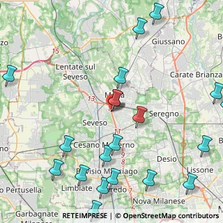 Mappa Via Vignazzola, 20821 Meda MB, Italia (5.6425)