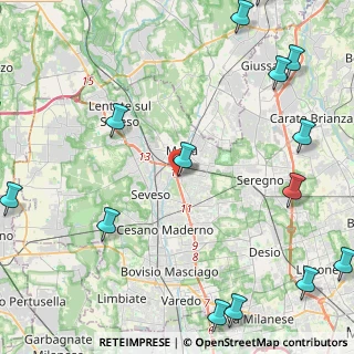 Mappa Via Vignazzola, 20821 Meda MB, Italia (6.71667)
