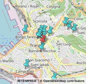 Mappa 34125 Trieste TS, Italia (0.70467)
