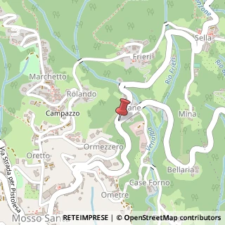 Mappa Via Piane, 12, 13822 Mosso, Biella (Piemonte)