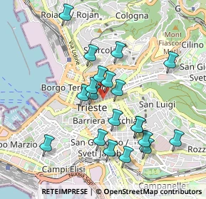 Mappa Via Ruggero Timeus, 34125 Trieste TS, Italia (0.8825)