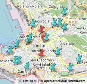 Mappa Via Ruggero Timeus, 34125 Trieste TS, Italia (1.0875)