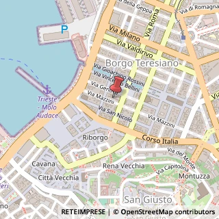 Mappa Via Mazzini, 13, 34121 Trieste, Trieste (Friuli-Venezia Giulia)