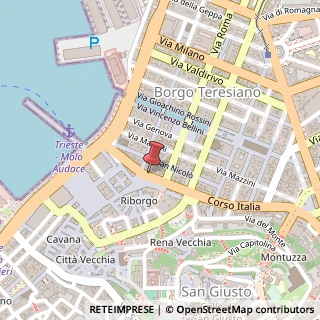 Mappa Piazza della Borsa, 11/A, 34121 Trieste, Trieste (Friuli-Venezia Giulia)