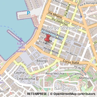 Mappa Via Mazzini, 9a, 34121 Trieste, Trieste (Friuli-Venezia Giulia)