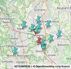 Mappa Via Fratelli Cairoli, 20831 Seregno MB, Italia (2.87917)