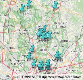 Mappa Via Fratelli Cairoli, 20831 Seregno MB, Italia (8.0815)