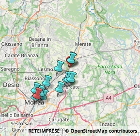 Mappa Via Galilei, 20866 Carnate MB, Italia (6.48923)