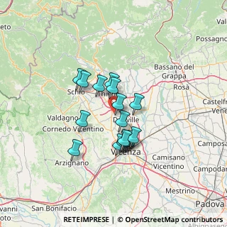 Mappa Via Roare, 36030 Villaverla VI, Italia (9.96438)