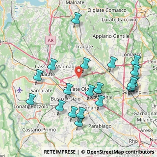 Mappa Piazza Gabardi, 21058 Solbiate Olona VA, Italia (9.124)