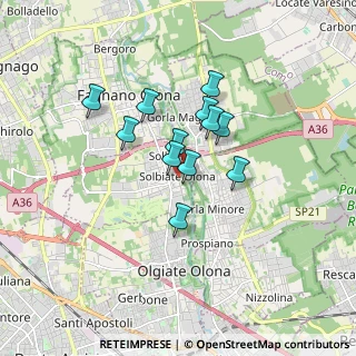 Mappa Piazza Gabardi, 21058 Solbiate Olona VA, Italia (1.21667)