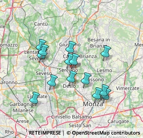 Mappa Via Bertacchi, 20831 Seregno MB, Italia (6.30357)