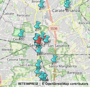 Mappa Via Bertacchi, 20831 Seregno MB, Italia (2.07368)