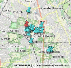 Mappa Via Bertacchi, 20831 Seregno MB, Italia (1.10471)