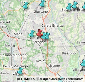 Mappa Via Bertacchi, 20831 Seregno MB, Italia (5.82063)
