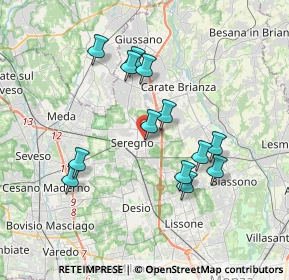 Mappa Via Bertacchi, 20831 Seregno MB, Italia (3.33846)