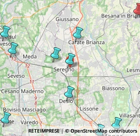 Mappa Via Bertacchi, 20831 Seregno MB, Italia (6.21727)