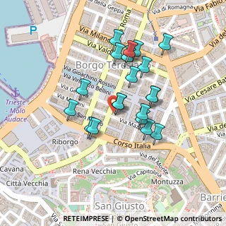 Mappa Via Mazzini, 34121 Trieste TS, Italia (0.189)