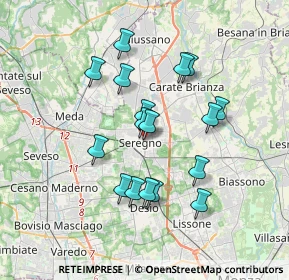 Mappa Vicolo Sole, 20831 Seregno MB, Italia (3.12412)