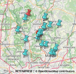 Mappa Vicolo Sole, 20831 Seregno MB, Italia (5.932)