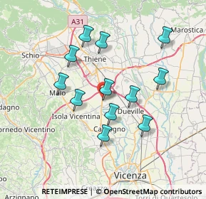 Mappa Via Ghellini, 36030 Villaverla VI, Italia (6.44833)