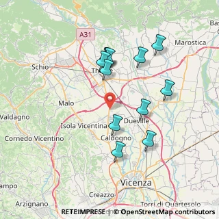 Mappa Via Ghellini, 36030 Villaverla VI, Italia (6.915)