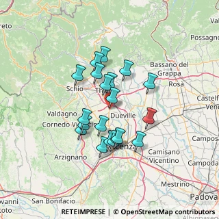 Mappa Via Ghellini, 36030 Villaverla VI, Italia (11.1175)