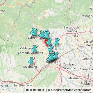 Mappa Via Ghellini, 36030 Villaverla VI, Italia (9.93875)