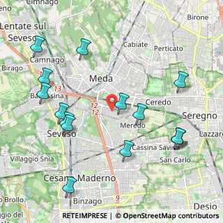 Mappa Via Tagliamento, 20821 Meda MB, Italia (2.398)