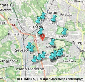 Mappa Via Tagliamento, 20821 Meda MB, Italia (1.78706)
