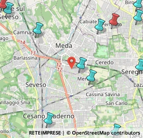 Mappa Via Tagliamento, 20821 Meda MB, Italia (3.35231)
