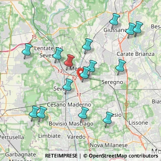 Mappa Via Tagliamento, 20821 Meda MB, Italia (4.35667)