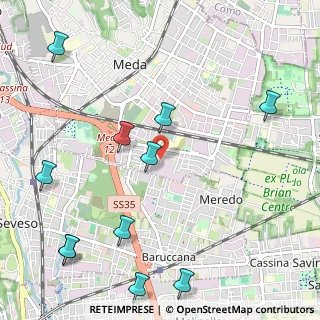 Mappa Via Tagliamento, 20821 Meda MB, Italia (1.38273)