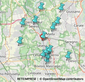 Mappa Corso Montello, 20822 Seveso MB, Italia (3.73143)