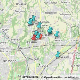 Mappa Via Gaetano Ratti, 20855 Lesmo MB, Italia (1.37545)