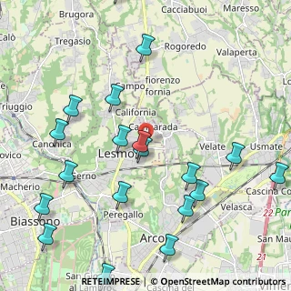 Mappa Via Gaetano Ratti, 20855 Lesmo MB, Italia (2.695)