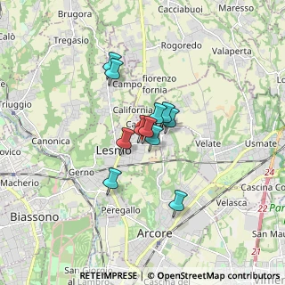 Mappa Via Gaetano Ratti, 20855 Lesmo MB, Italia (1.05818)