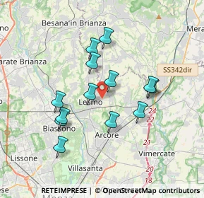 Mappa Via Gaetano Ratti, 20855 Lesmo MB, Italia (3.15769)