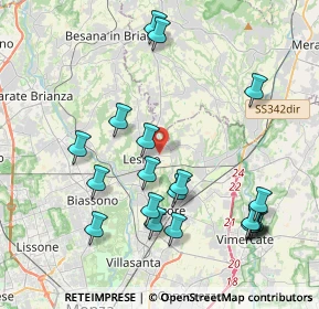 Mappa Via Gaetano Ratti, 20855 Lesmo MB, Italia (4.3585)