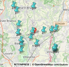 Mappa Via Gaetano Ratti, 20855 Lesmo MB, Italia (4.42947)